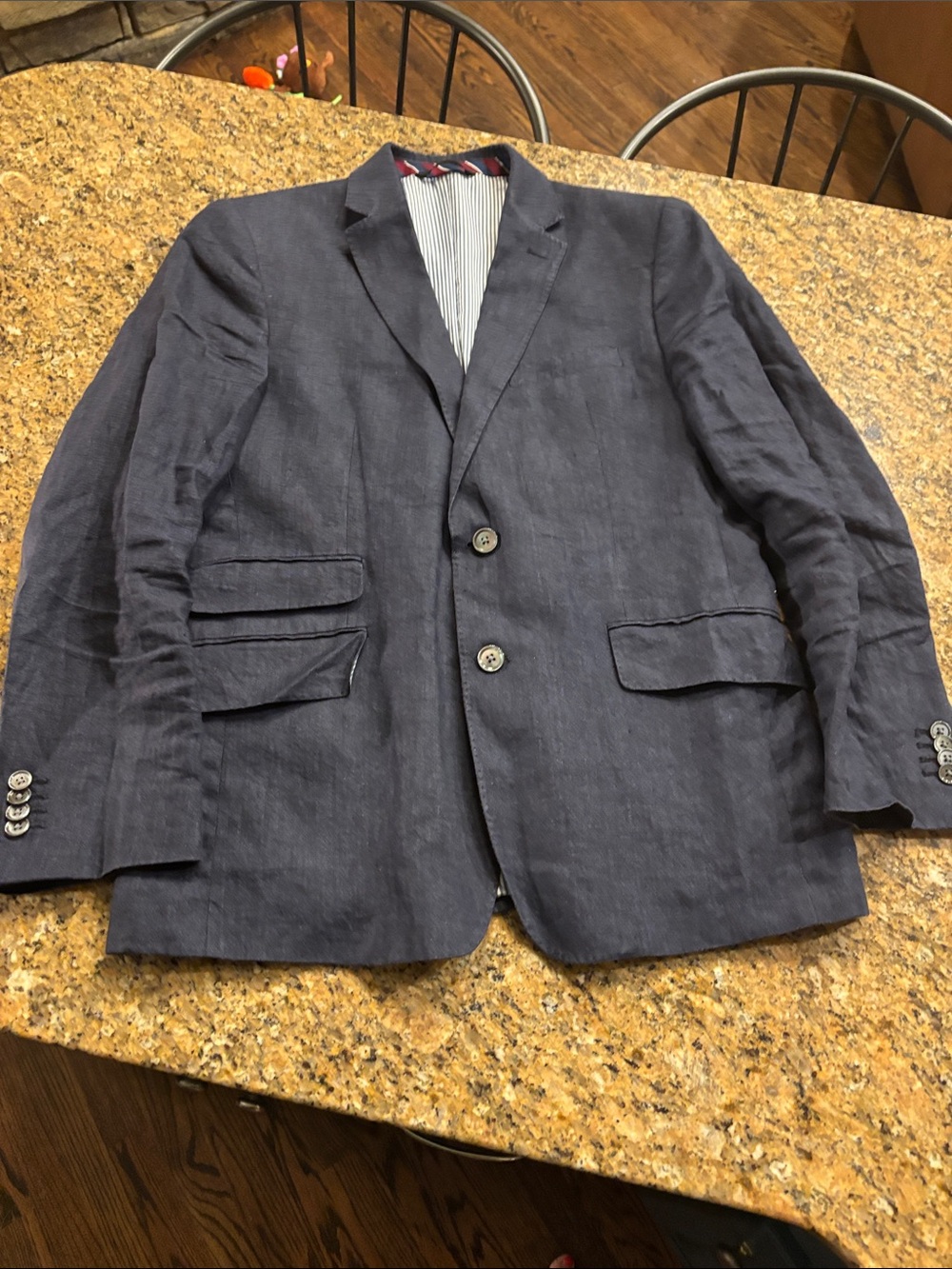 Banana Republic 100% Linen Modern Slim Fit Navy 40 Short
